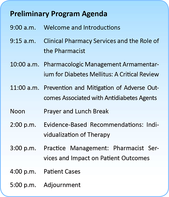 preliminary program agenda