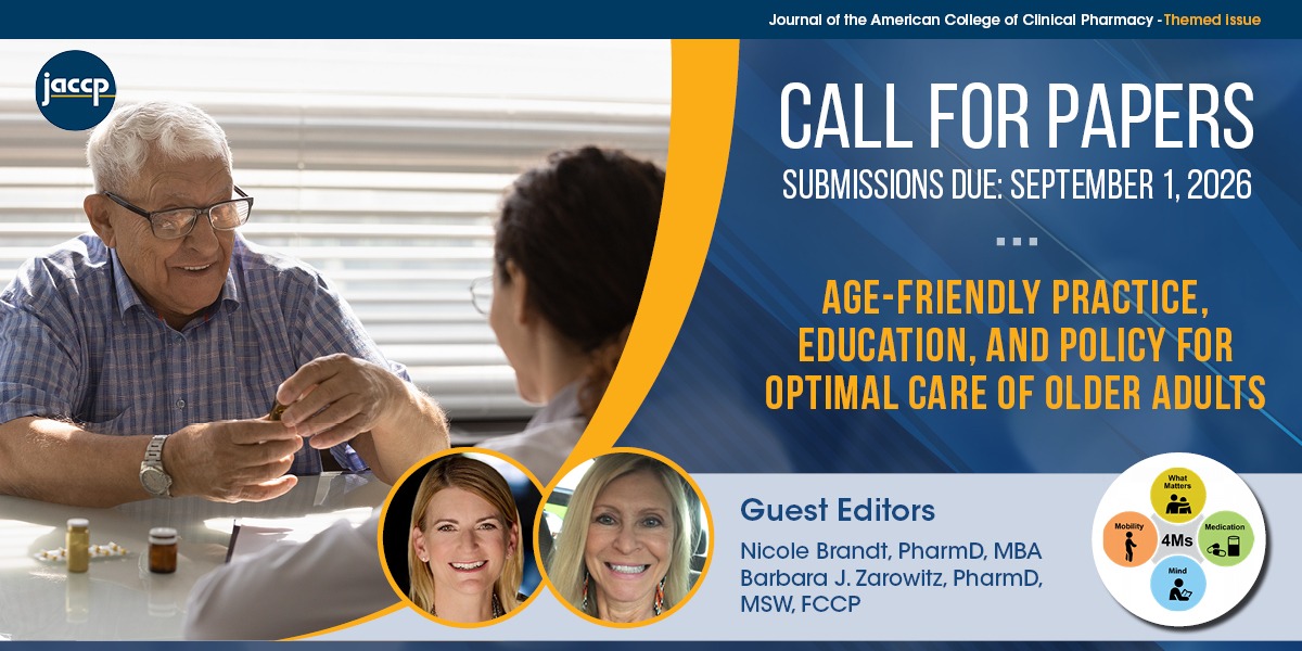 JACCP Call for Papers: Age-Friendly Care