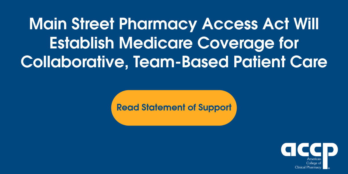 Main Street Pharmacy Access Act Will Establish Medicare Coverage for Collab...