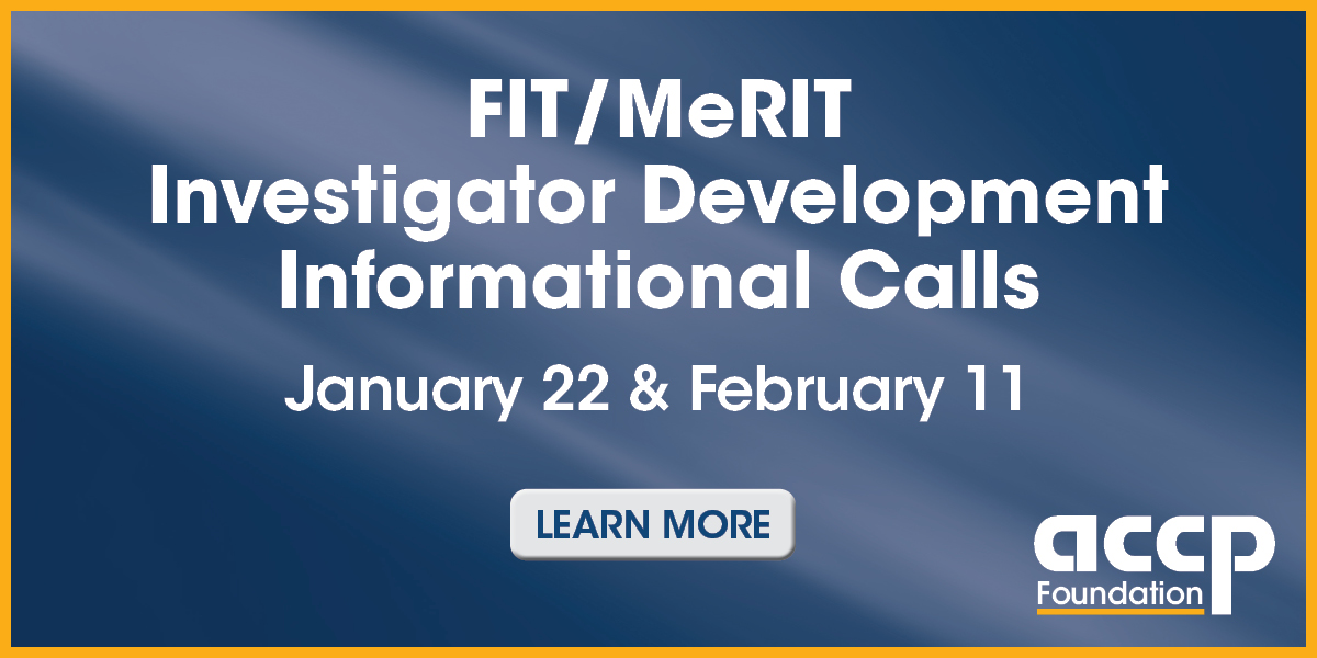 Schedule for 2026 FIT/MeRIT Investigator Development Informational Calls