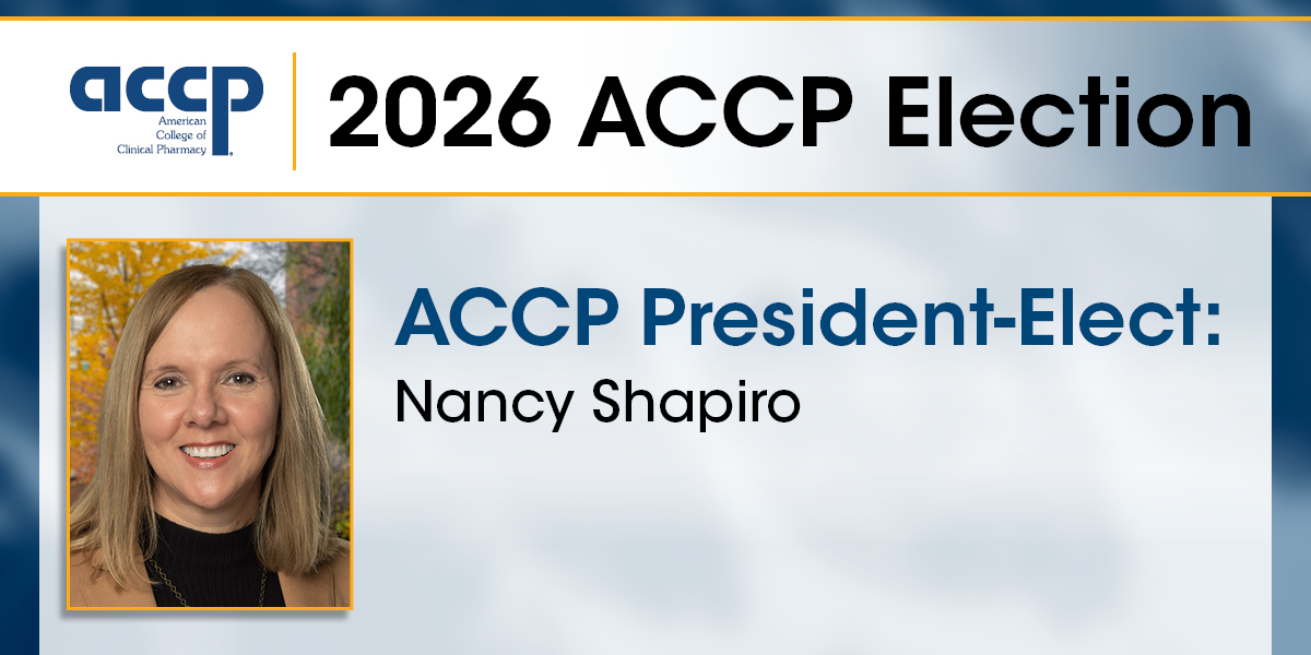 Shapiro Chosen ACCP President-Elect