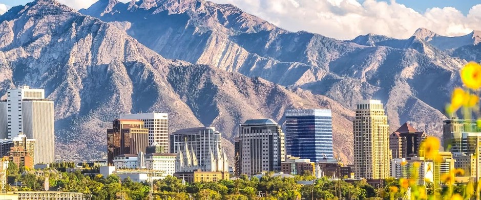 Salt Lake City Skyline in autumn