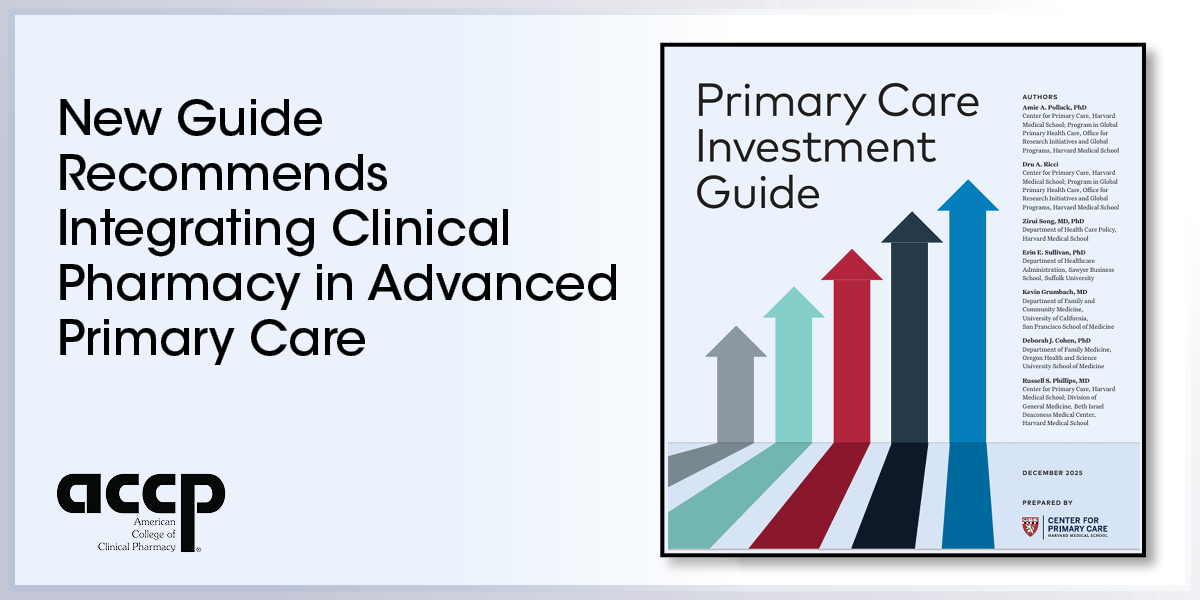Primary Care Investment Guide Recommends Integrating Clinical Pharmacy in A...