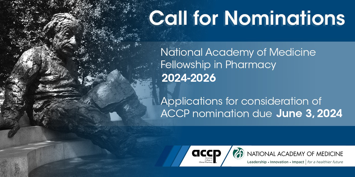 2024–2026 NAM Fellowship in Pharmacy – Call for Nominations