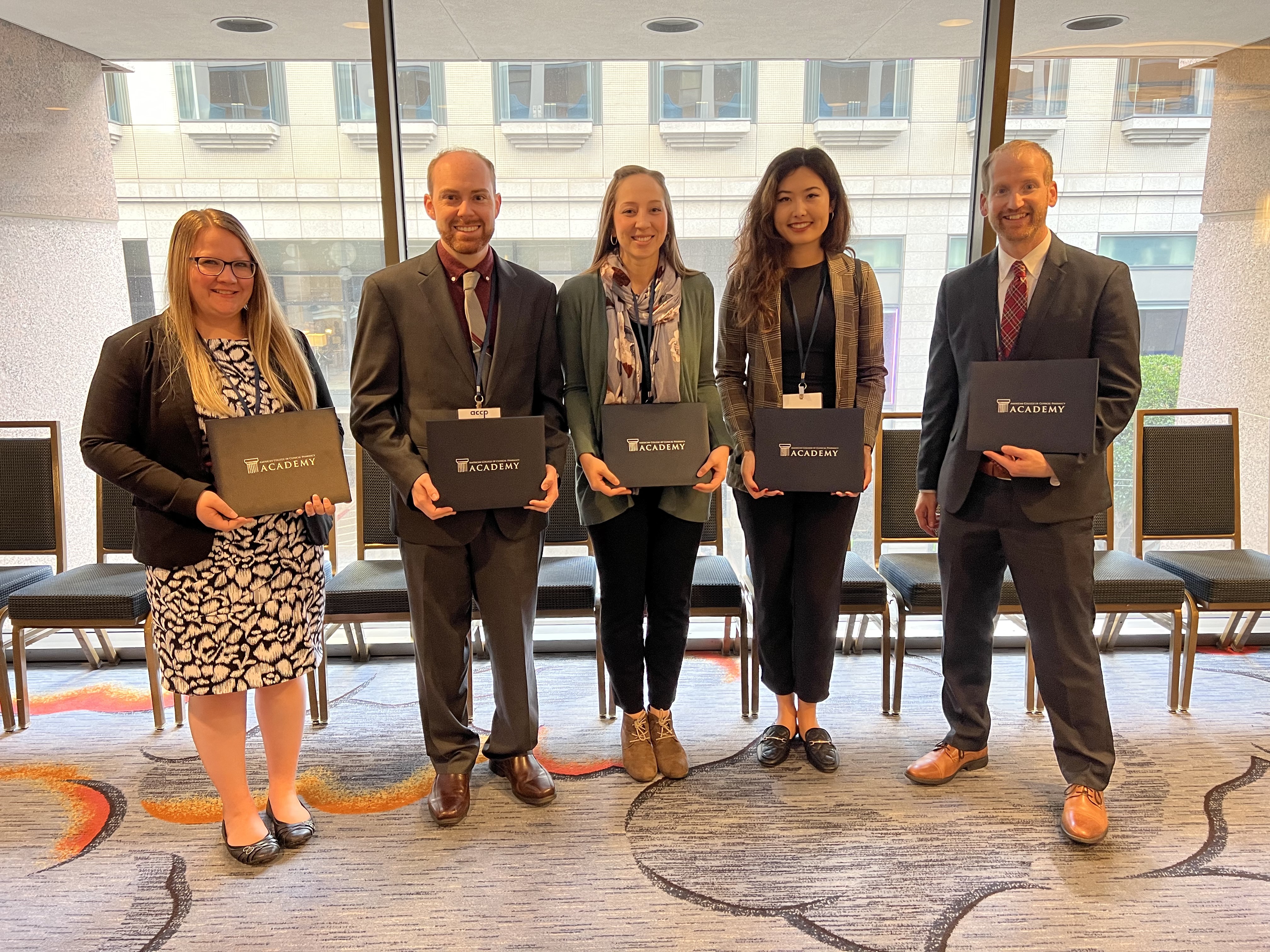 2022 ACCP Academy Graduates (left to right): Ashlyn Aguiniga, Paul Boylan, Alexandra Hintz, Celine Zohng, and Nathanael Smith